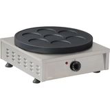 Omake KRP04.E11 Tekli Teflonlu 7 Bölmeli Krep Makinesi, Elektrikli - Gri
