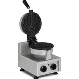 Omake WFL11.E12 Zamanlayıcılı Kalp Tekli Waffle Makinesi, Elektrikli - Inox