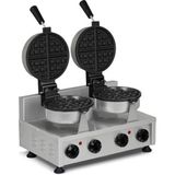 Omake WFL11.E22 Zamanlayıcılı Çiftli Amerikan Waffle Makinesi, Elektrikli - Inox