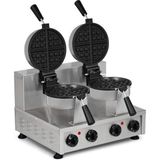 Omake WFL12.E22 Zamanlayıcılı Amerikan Çiftli Waffle Makinesi, Elektrikli - Inox