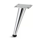 Omaks (1 Adet) 15 Cm Metal Krom Dereceli Mobilya Sehpa Kanepe Ayağı Montaj Vidaları Dahil Ayak