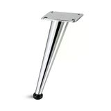 Omaks (1 Adet) 18 Cm Metal Krom Dereceli Mobilya Sehpa Kanepe Ayağı Montaj Vidaları Dahil Ayak