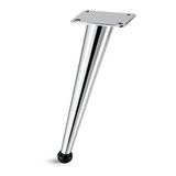 Omaks (1 Adet) 20 Cm Metal Krom Dereceli Mobilya Sehpa Kanepe Ayağı Montaj Vidaları Dahil Ayak