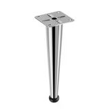 Omaks (1 Adet) 20 Cm Metal Krom Düz Mobilya Sehpa Kanepe Ayağı Montaj Vidaları Dahil Ayak