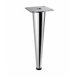 Omaks (1 Adet) 25 Cm Metal Krom Düz Mobilya Sehpa Kanepe Ayağı Montaj Vidaları Dahil Ayak