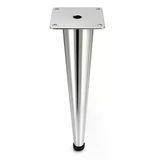 Omaks (1 Adet) 30 Cm Metal Krom Düz Mobilya Sehpa Kanepe Ayağı Montaj Vidaları Dahil Ayak