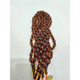 Omari İmzalı Sertifikalı Alman Faturan Sıkma Kehribar Tesbih 11X8,5 Mm Beyzi Kesim
