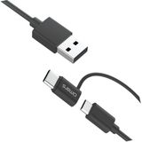 Omars İkisi Bir Arada Type-C Micro USB Şarj ve 1.2 mt Data Kablosu