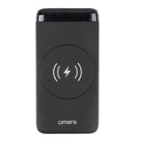Omars Siyah 20W 10000 mAh Led Göstergeli USB Type-C ve Magsafe Uyumlu Kablosuz Şarj Powerbank