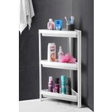 Omaş Household Product Ahir Ticaret Üçgen Raf Ünitesi 3 Katlı Beyaz Köşe Banyo Rafı Düzenleyici