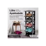Omaş Household Product Lüx Yeni Model Modern 5 Katlı Ayakkabılık Portatif Ayakkabı Standı 5 Katlı