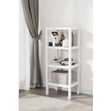 Omaş Household Product Ombeg Dekoratif 4 Katlı Plastik Çok Amaçlı Banyo Düzenleyici Saksılık Kitaplık Beyaz