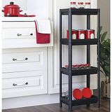 omas Siyah Shelf Unit Banyo Rafı Mutfak Rafı Balkon Rafı Organizer Raf Dolap