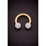 ömay takı ŞAMBALA TOP 316l Cerrahi ÇELIK Gold HALKA PIERCING
