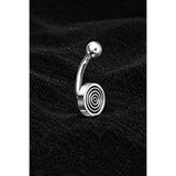 ömay takı Spiral 316l Cerrahi Çelik Göbek pPiercing