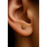 ömay takı Tek Taş Çiçek Tragus Helix Conch 316l Cerrahı Çelik Piercing