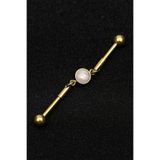 ömay takı Tek Taş Opal Altın Köprü Piercing
