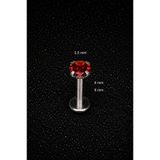 ömay takı Zirkon 3.5mm 1.2mm 316L Cerrahi Çelik Labret Piercing