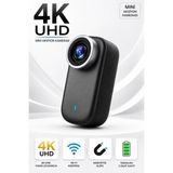 Omaze 4K UHD Mini Aksiyon Kamerası WiFi Bağlantılı Manyetik Klipsli Giyilebilir Body Cam Spor ve Vlog Kamerası