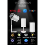 Omaze Ts 7 Tripodlu Upgrade Taşınabilir Android Sinema Projeksiyon Wifi Destekli Akıllı Projektör Ekru