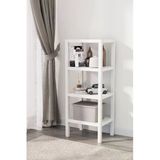 Ombeg 4 Katlı Beyaz Modüler Banyo Mutfak Balkon Salon Rafı Çiçeklik Düzenleyici Kitaplık Raf