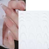 Ombre Efekt French Tırnak Sticker Beyaz Nail Art Sd-1953