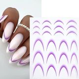 Ombre Efekt French Tırnak Sticker Lila Nail Sd-1946