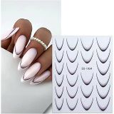 Ombre Efekt French Tırnak Sticker Siyah Nail Sd-1934