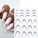 Ombre Efekt French Tırnak Sticker Siyah Nail Sd-1954