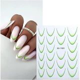 Ombre Efekt French Tırnak Sticker Yeşil Nail Sd-1923