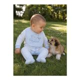 OMECA Concept 5'li Bebek Giyim Seti – I Love My Daddy Baskılı Mavi Tulum, Body, Şapka, Önlük ve Eldiven
