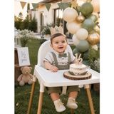 Omeca Concept Erkek Bebek Papyonlu Gömlek ve Askılı Şort Takımı – Şık 2'li Özel Gün Kombini - 12 - 18 Ay - 316-Haki