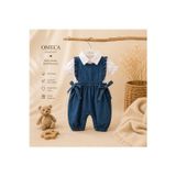 OMECA Concept Kız Bebek Denim Tulum ve Gömlek Takımı