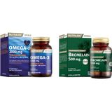 Omega 3 Balık Yağı 2000 Mg 60 Yumuşak Kapsül + Bromelain 500 Mg 60 Kapsül