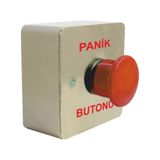 Omega Mantar Başlı Paslanmaz Panik Çıkış Butonu Çift Kontak (Yüzey Tip)