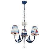 Omega Modern Avize E14 18w 52cm Metal Mavi Avonni-av-1416-boat Boyalı