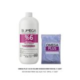 Omega Plus %6 20 Volume Oksidan Krem 1000 ml + 500 GR Mavi Renk Saç Açıcı Toz- Oryal