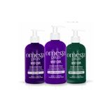Omega Plus Bad Girl Violet, Lila, Zümrüt Yeşili Renkli 3Lü 250 Ml Saç Boyası Seti Jeans Color