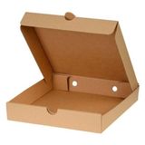 Omeyva Baskılı E Dalga Kare Kıymalı Peynirli Pide Kutusu Kraft Karton - 26X26X4 Cm. - 100 Adet