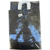 Omeyva Büküm Saplı Kraft Kağıt Çanta Karton Hediyelik Poşet Torba - Siyah - 18X24 Cm. - 25 Adetlik 2 Paket