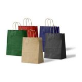 Omeyva Büküm Saplı Kraft Kağıt Çanta Karton Hediyelik Poşet Torba - Siyah - 31X41 Cm. - 25 Adetlik Paket