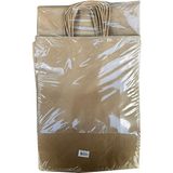 Omeyva Büküm Saplı Kraft Kağıt Karton Hediye Çanta Poşet Torba - Kırmızı - 25X31 Cm. - 25 Adetlik 2 Paket