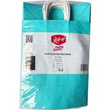 Omeyva Büküm Saplı Kraft Kağıt Karton Hediyelik Çanta Poşet Torba - Mavi 2 - 25X31 Cm. - 25 Adetlik 4 Paket