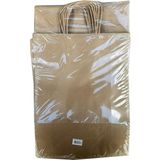 Omeyva Büküm Saplı Kraft Kağıt Karton Hediyelik Çanta Poşet Torba - Sarı - 25X31 Cm. - 25 Adetlik 4 Paket