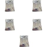 Omeyva Desenli Metalize Hediye Paketi Yapışkanlı Torba Poşet - 15X25 Cm. - 100 Adetlik 5 Paket - 15 x 25 cm - Metalik Gri - 500 Adet