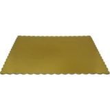 Omeyva Dikdörtgen Kalın Altın Pasta Kek Turta Altlığı Tabanı - 32X44 Cm. - 5 Adetlik Paket
