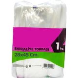 Omeyva Gıda Şeker Bakkaliye Torbası Poşeti -Şeffaf -4'Lük -28X45cm. -1 Kg. - Ort. 115 Adet - 1 Paket
