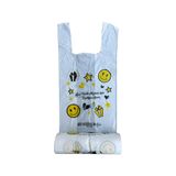 Omeyva Gülen Yüz Baskılı Rulo Şeffaf Market Torba -Hışır Atlet Poşet -Orta Boy -350 Gr.lık 1 Rulo