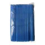 Omeyva Körüklü Mavi Kalın Buzlu Soğuk Içecek Pipet - 22 Cm. - 8 Mm. -100 Adetlik Paket