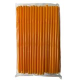 Omeyva Körüklü Turuncu Kalın Buzlu Soğuk Içecek Pipet - 22 Cm. - 8 Mm. - 100 Adetlik Paket